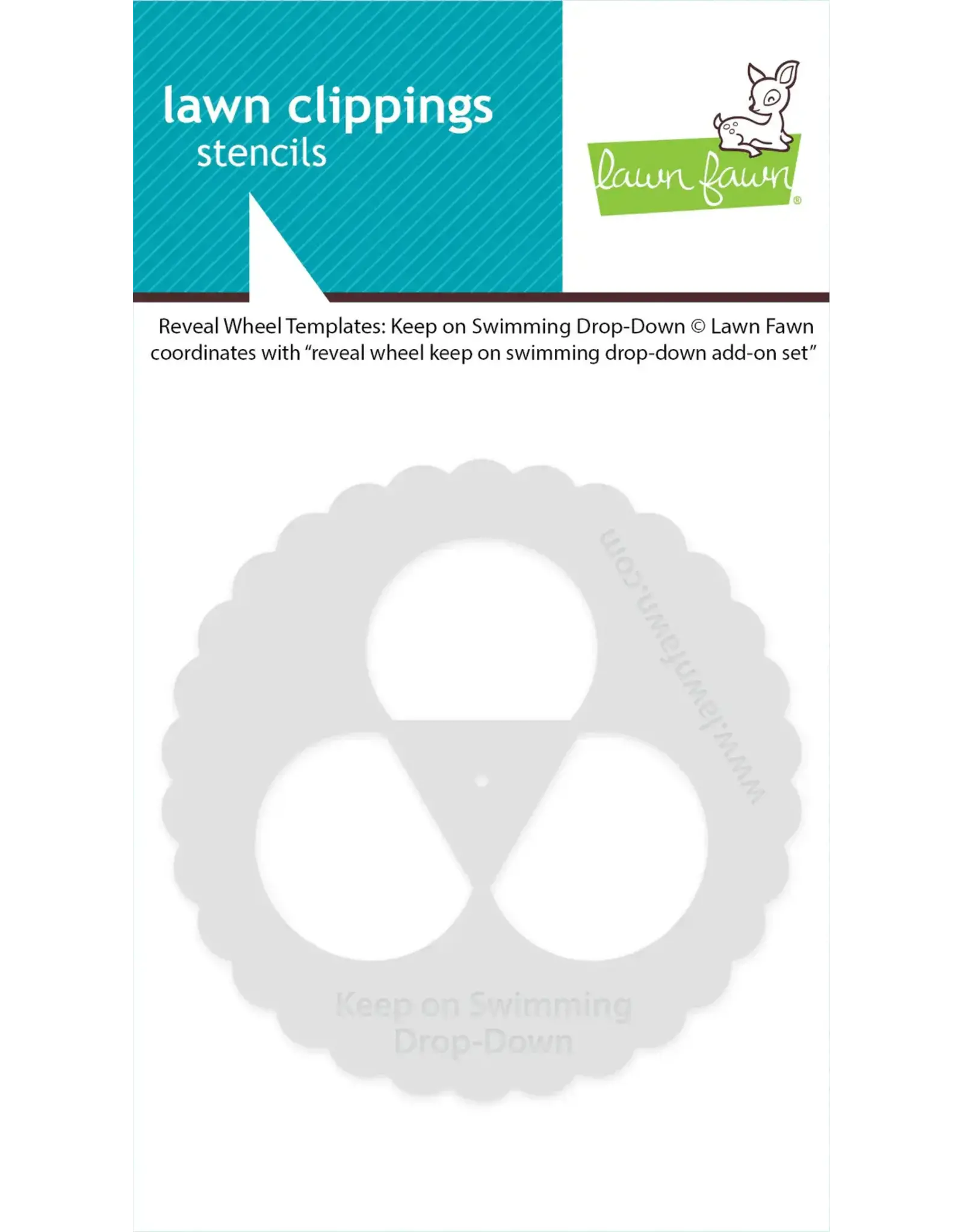 LAWN FAWN LAWN FAWN REVEAL WHEEL TEMPLATE KEEP ON SWIMMING DROP-DOWN SET
