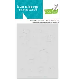 LAWN FAWN LAWN FAWN GARDEN MOUSE COLORING STENCIL 3/PK