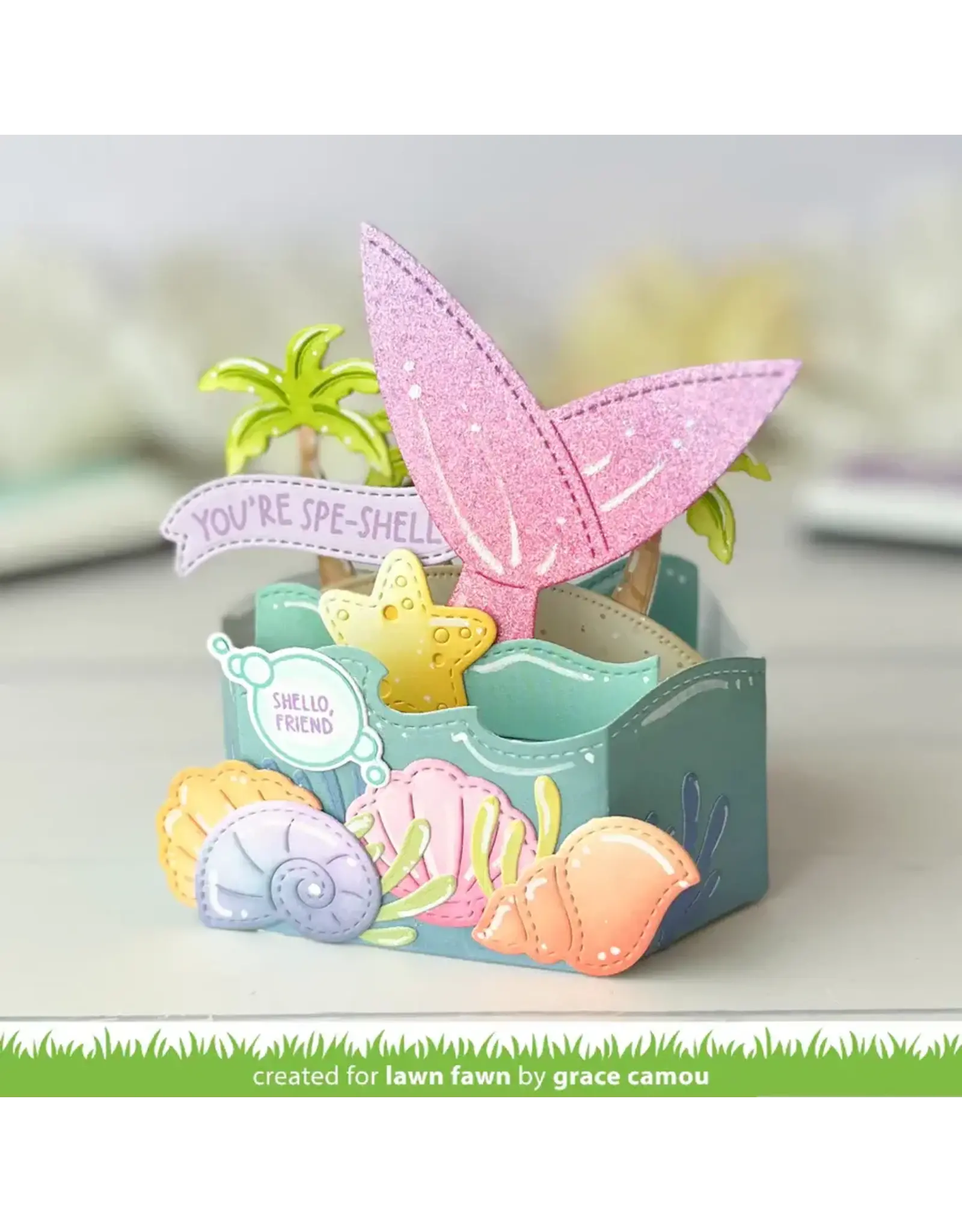 LAWN FAWN LAWN FAWN PLATFORM POP-UP WAVE WRAP AROUND DIE SET