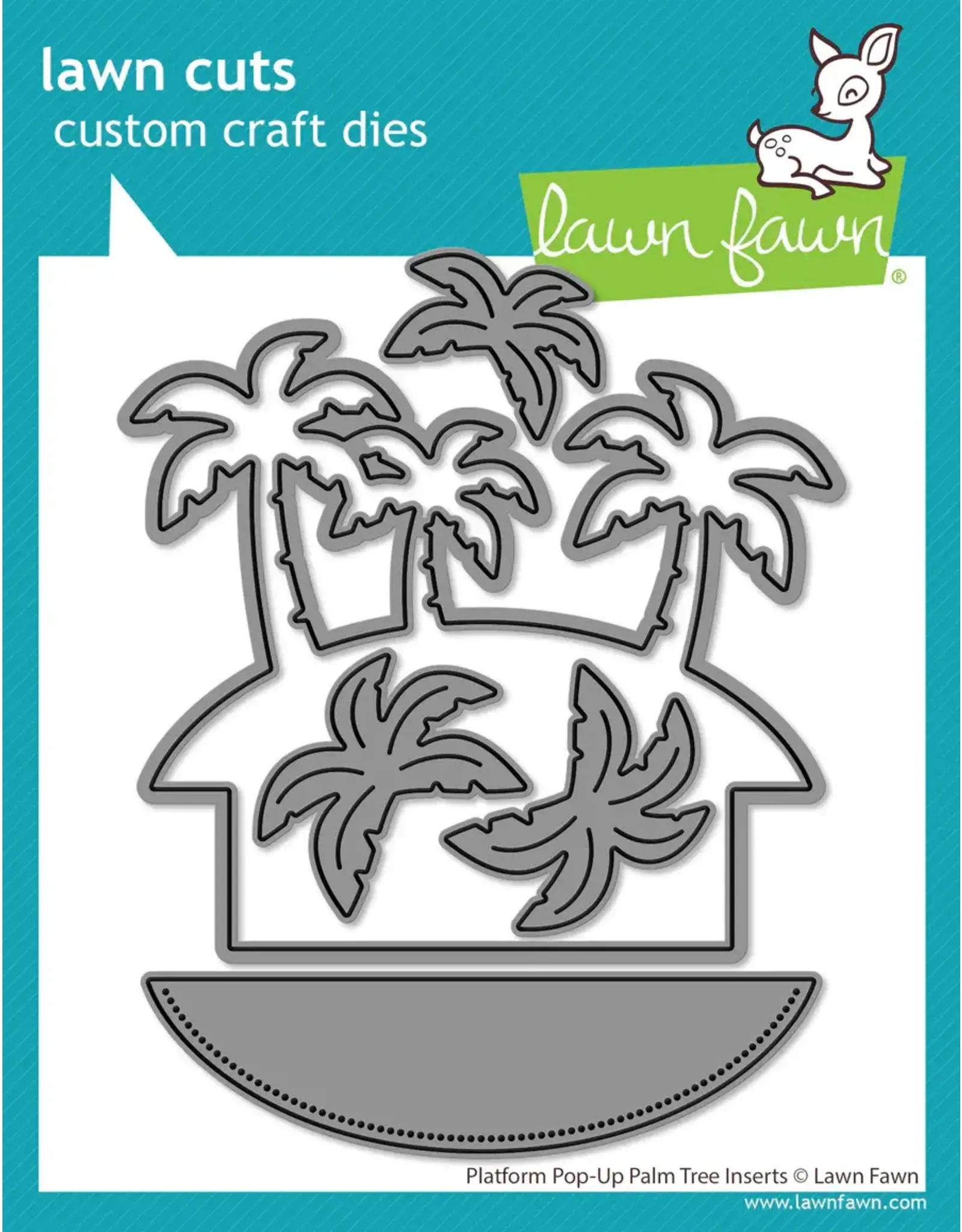 LAWN FAWN LAWN FAWN PLATFORM POP-UP PALM TREE INSERTS DIE SET