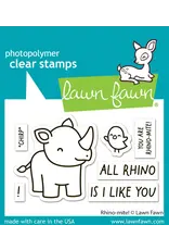 LAWN FAWN LAWN FAWN RHINO-MITE! CLEAR STAMP SET