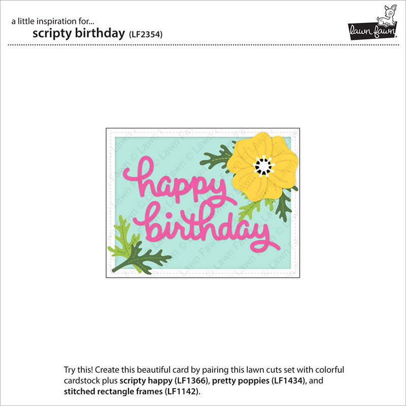 LAWN FAWN LAWN FAWN SCRIPTY BIRTHDAY DIE