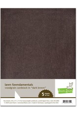 LAWN FAWN LAWN FAWN WOODGRAIN DARK BROWN 8.5 X 11 CARDSTOCK 5PK