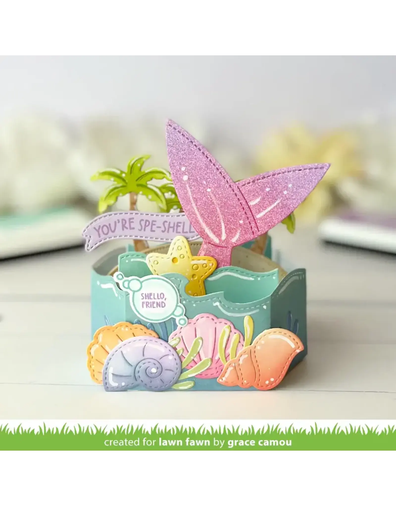 LAWN FAWN LAWN FAWN STITCHED SEASHELLS DIE SET