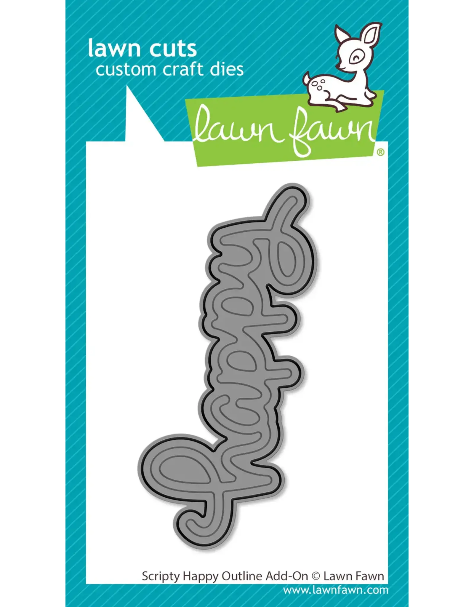 LAWN FAWN LAWN FAWN SCRIPTY HAPPY OUTLINE ADD-ON DIE