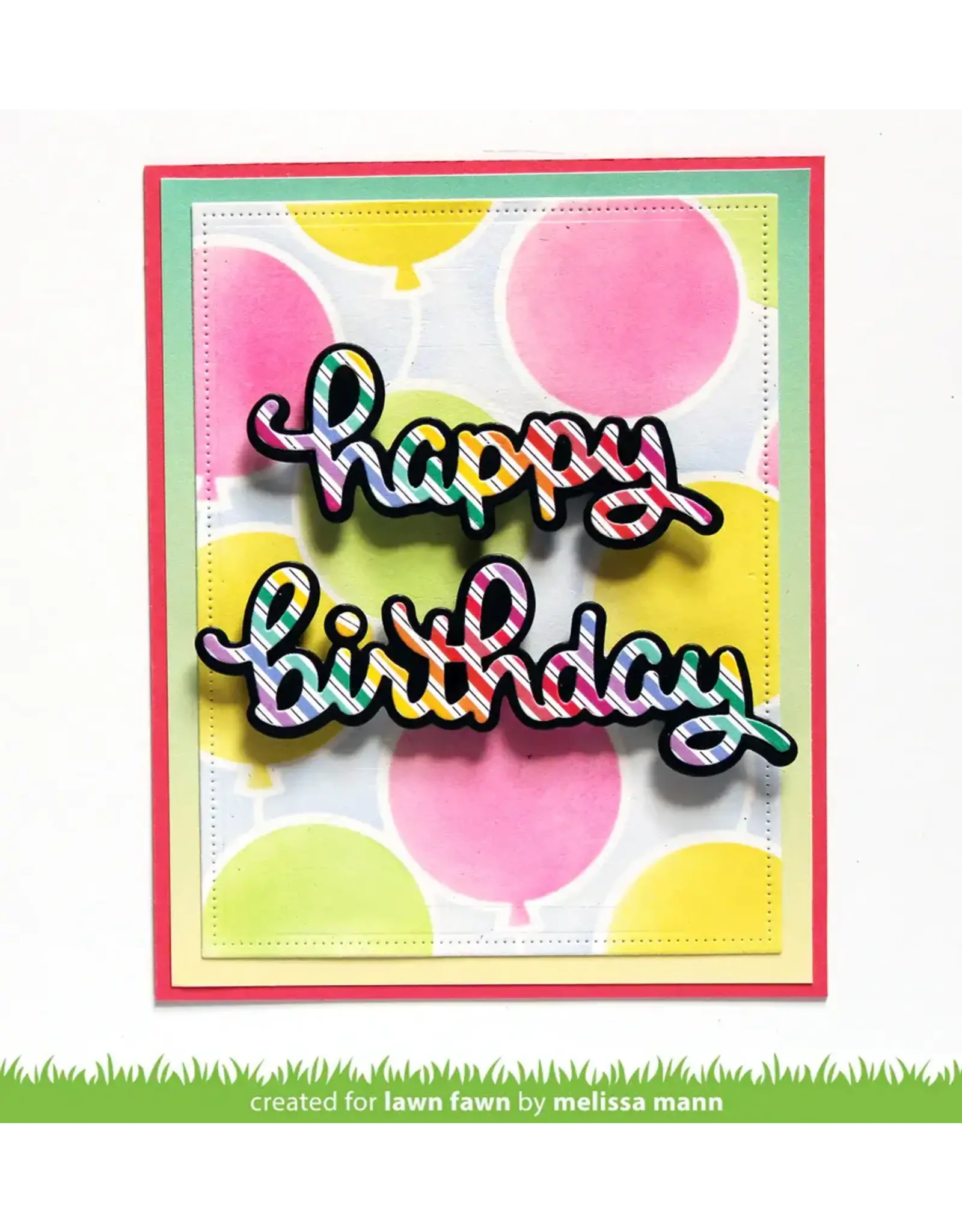 LAWN FAWN LAWN FAWN SCRIPTY HAPPY OUTLINE ADD-ON DIE