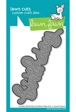 LAWN FAWN LAWN FAWN SCRIPTY BIRTHDAY OUTLINE ADD-ON DIE