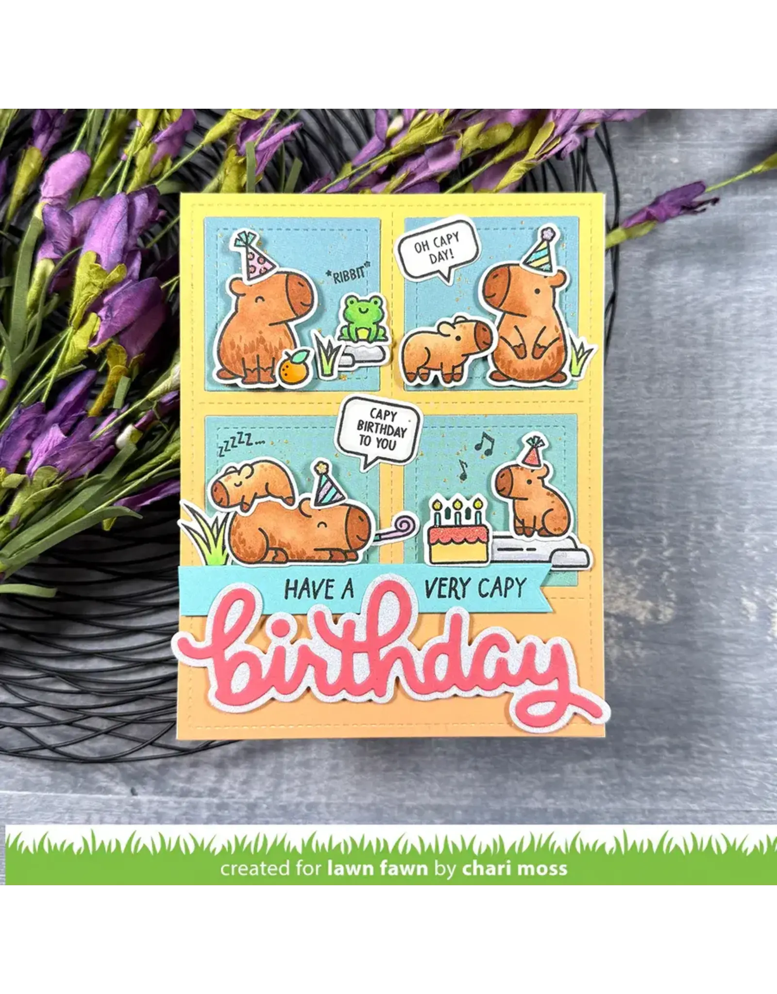 LAWN FAWN LAWN FAWN SCRIPTY BIRTHDAY OUTLINE ADD-ON DIE