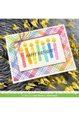 LAWN FAWN LAWN FAWN BIRTHDAY CANDLES BACKGROUND 6x6 STENCIL SET 3/PK