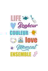 LES ATELIERS DE KARINE LES ATELIERS DE KARINE HOLI DAYS TEXTES PUFFY STICKERS