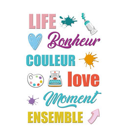 LES ATELIERS DE KARINE LES ATELIERS DE KARINE HOLI DAYS TEXTES PUFFY STICKERS