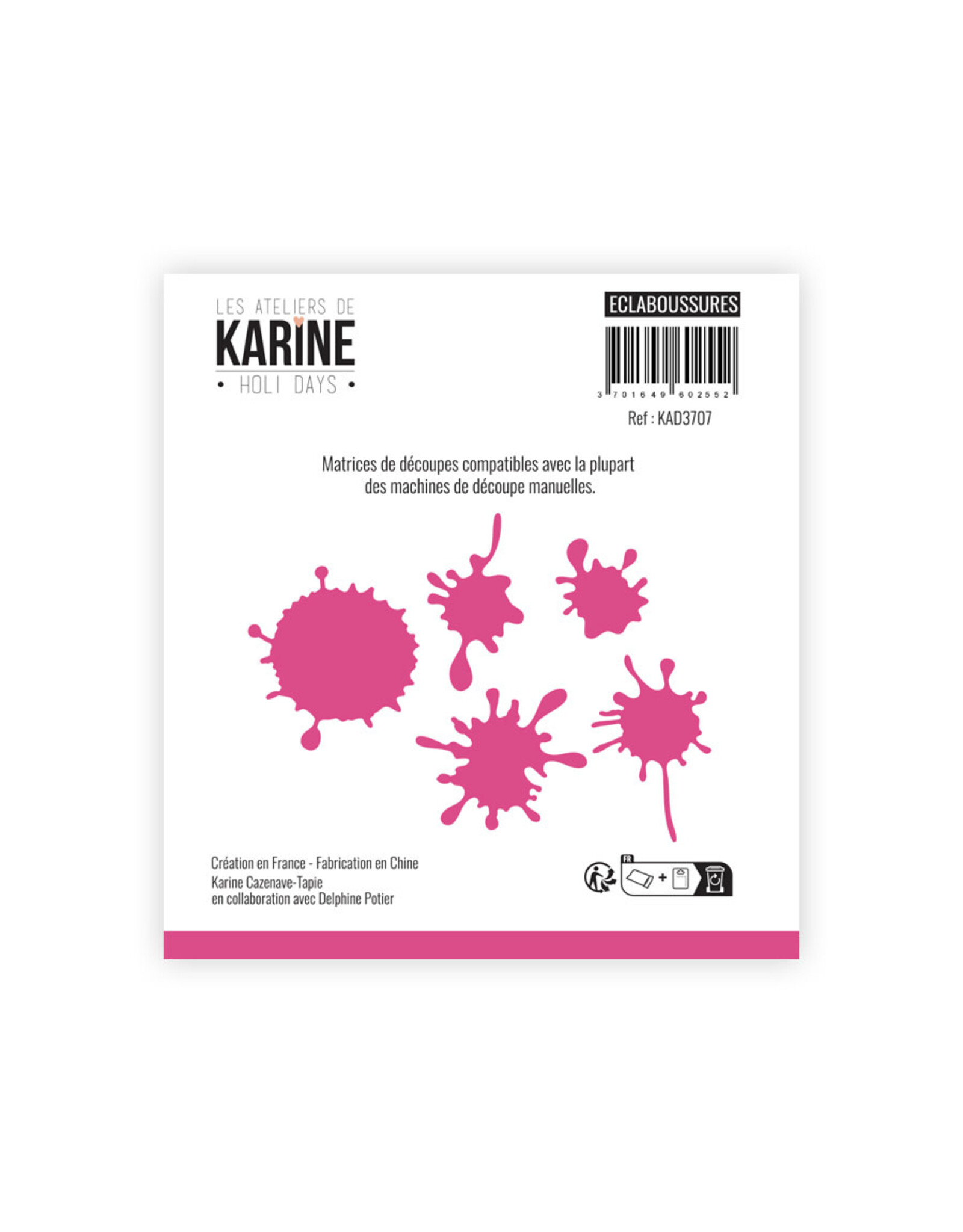 LES ATELIERS DE KARINE LES ATELIERS DE KARINE HOLI DAYS ÉCLABOUSSURES DIE SET