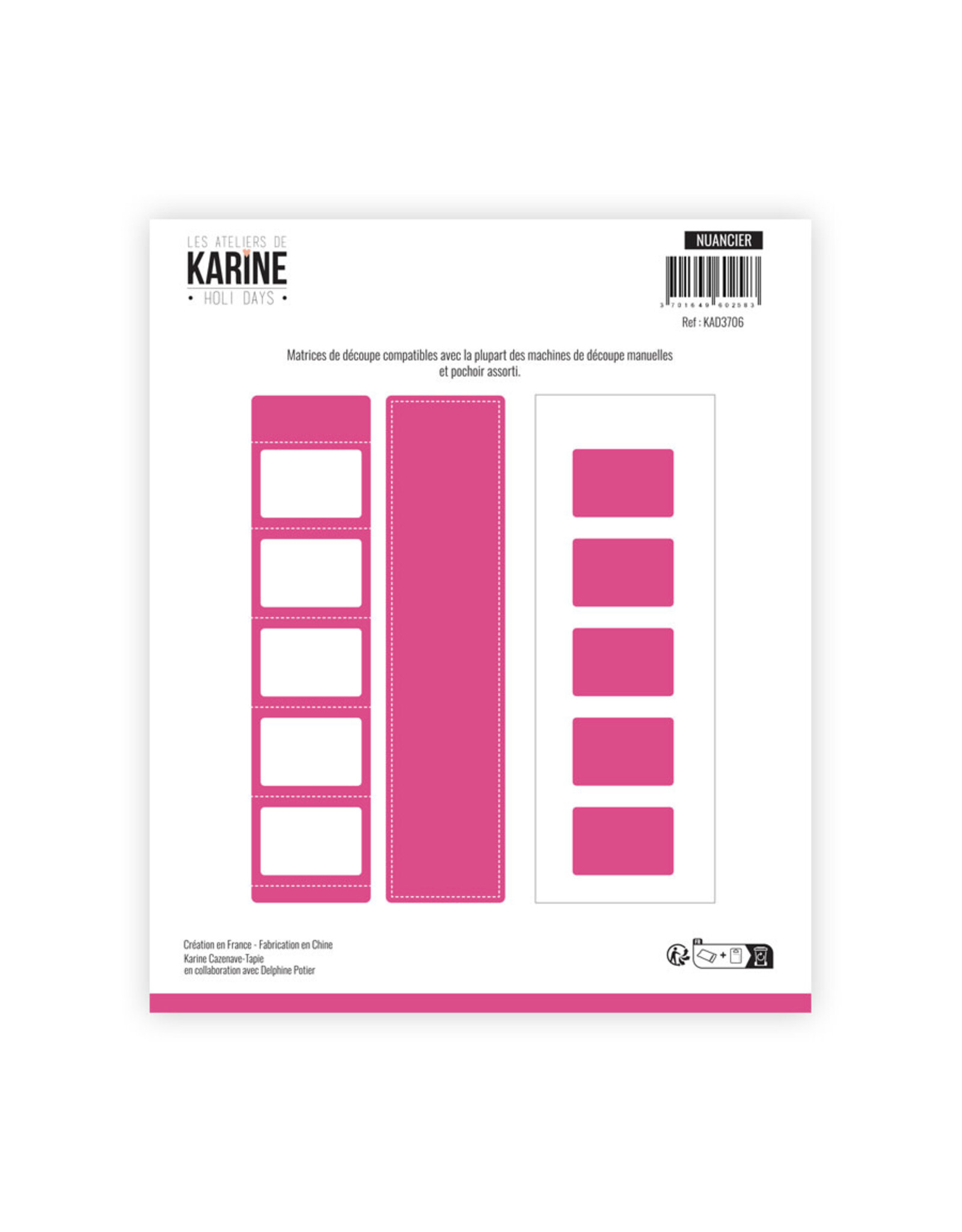 LES ATELIERS DE KARINE LES ATELIERS DE KARINE HOLI DAYS NUANCIER DIE & STENCIL SET