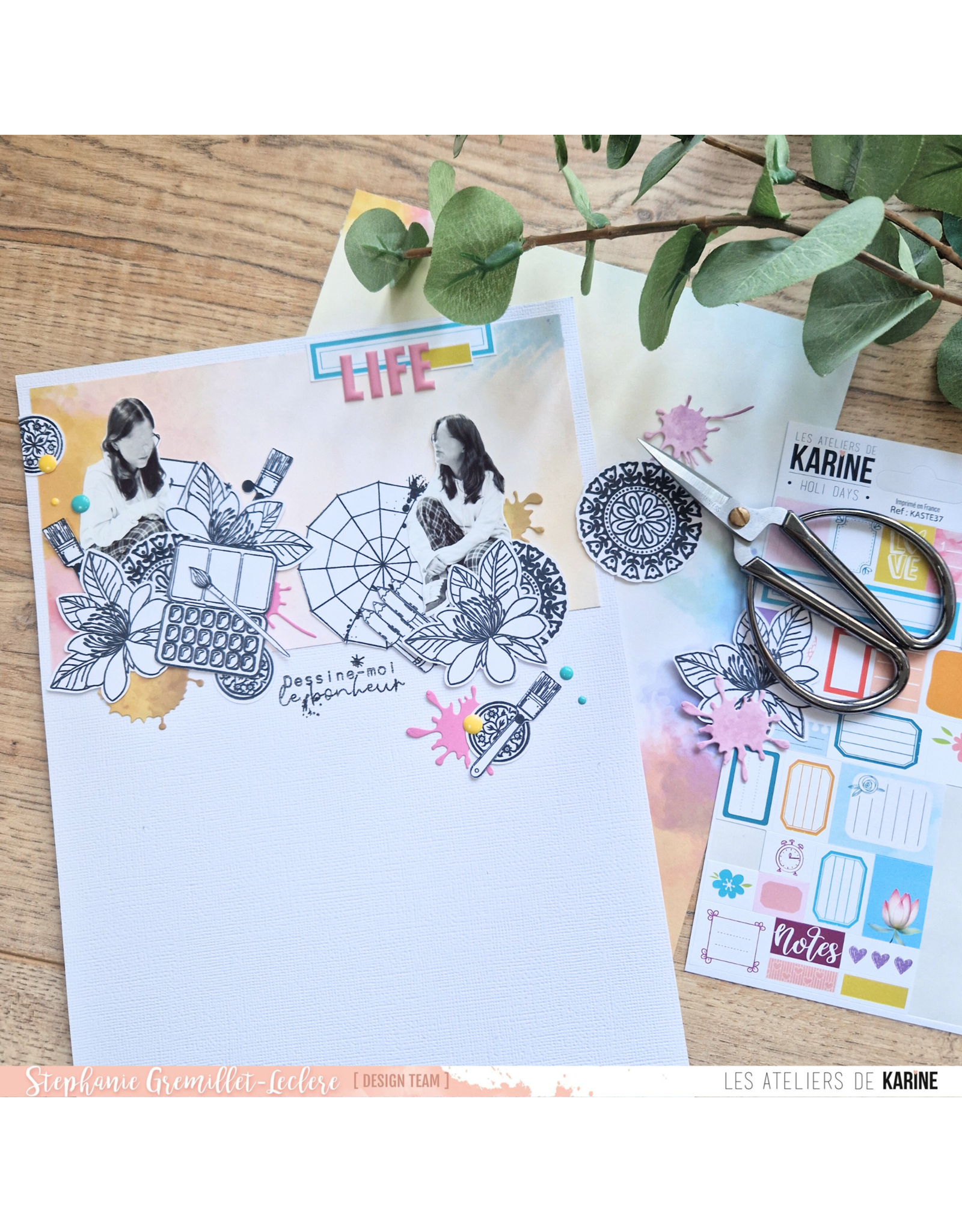 LES ATELIERS DE KARINE LES ATELIERS DE KARINE HOLI DAYS SAISON FLEURIE CLEAR STAMP SET