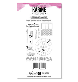 LES ATELIERS DE KARINE LES ATELIERS DE KARINE HOLI DAYS LE BONHEUR EN COULEURS CLEAR STAMP SET