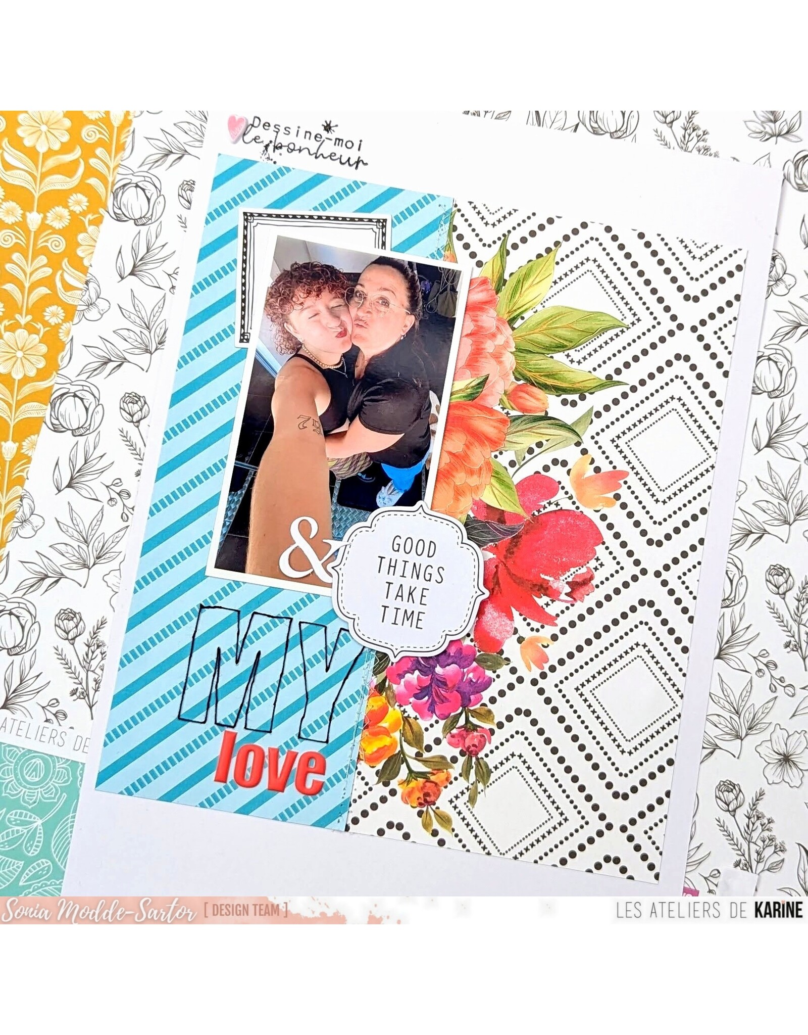 LES ATELIERS DE KARINE LES ATELIERS DE KARINE HOLI DAYS LE BONHEUR EN COULEURS CLEAR STAMP SET