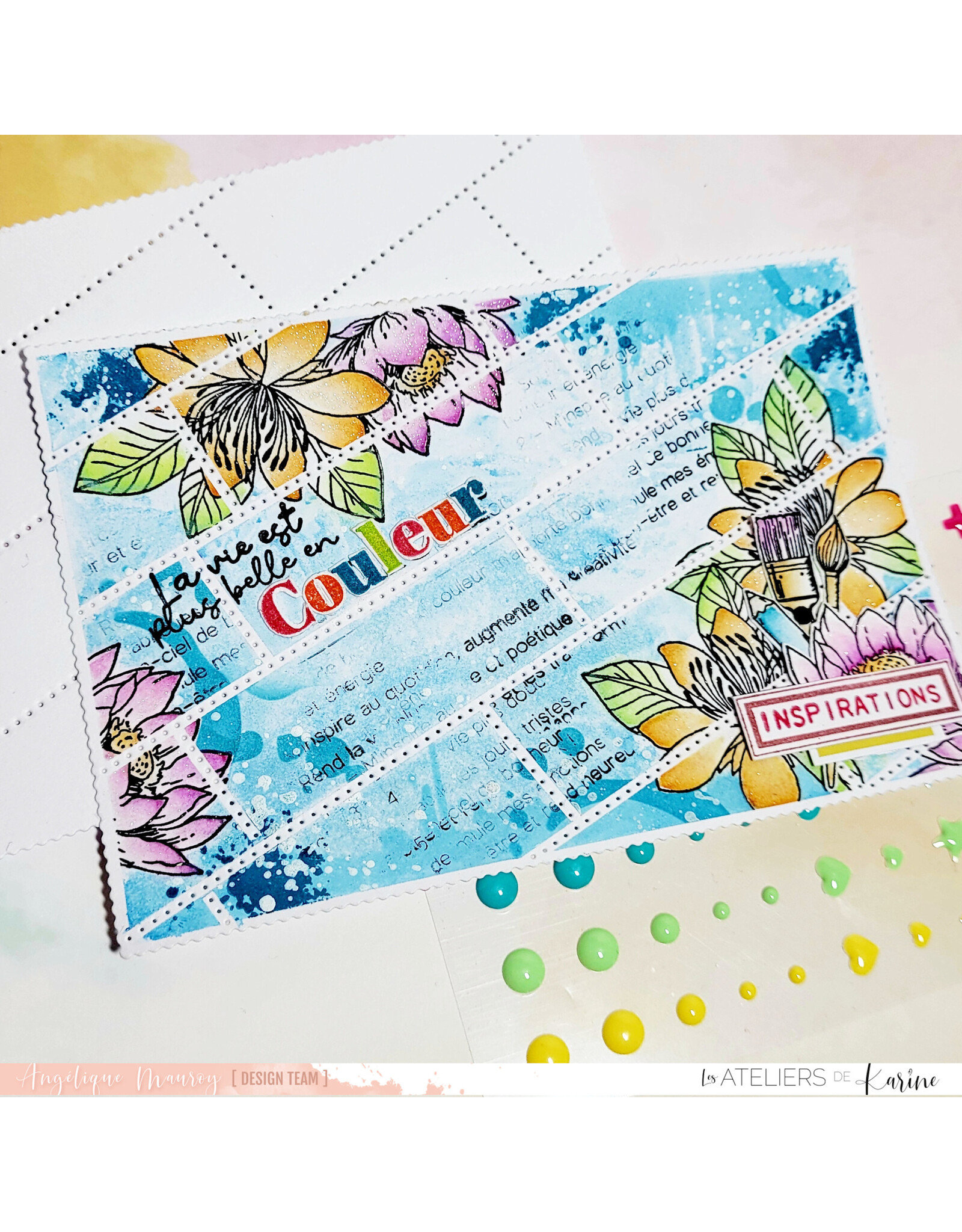 LES ATELIERS DE KARINE LES ATELIERS DE KARINE HOLI DAYS LE BONHEUR EN COULEURS CLEAR STAMP SET
