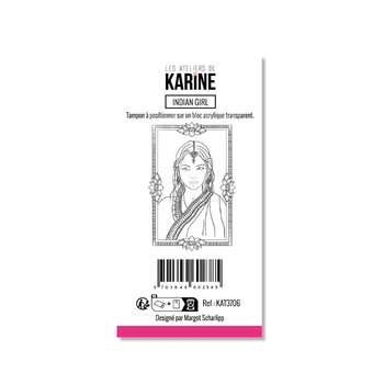 LES ATELIERS DE KARINE LES ATELIERS DE KARINE HOLI DAYS INDIAN GIRL CLEAR STAMP