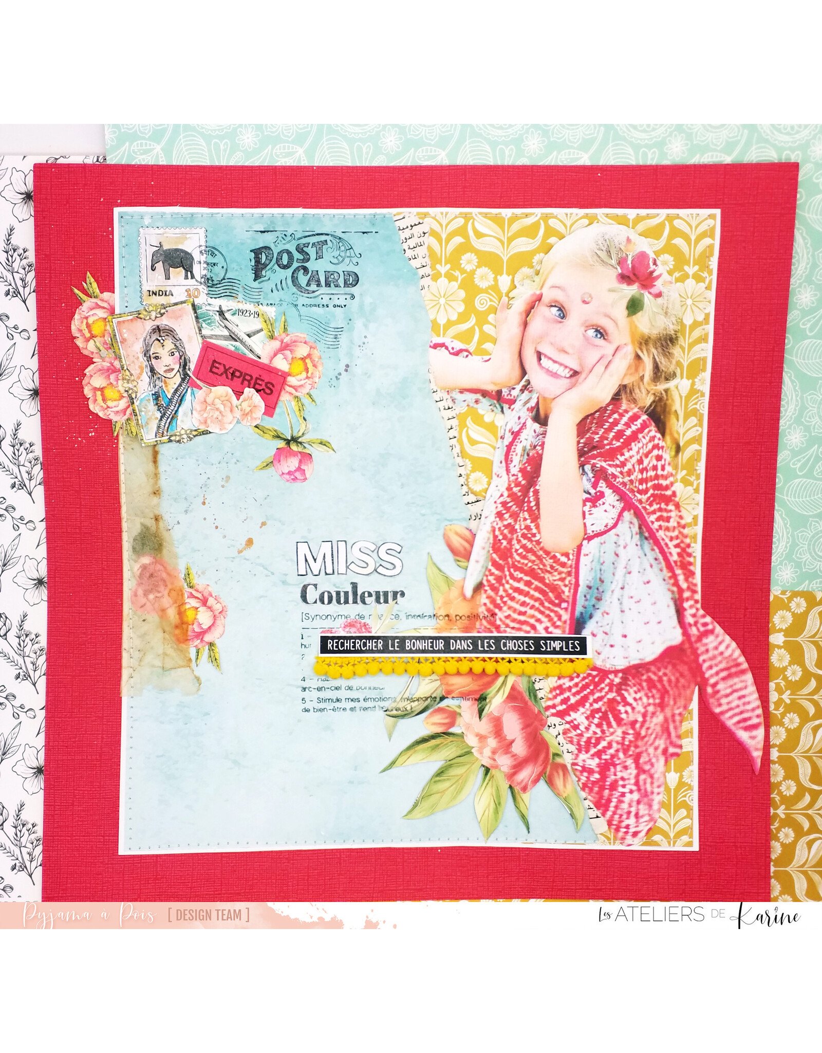LES ATELIERS DE KARINE LES ATELIERS DE KARINE HOLI DAYS INDIAN GIRL CLEAR STAMP