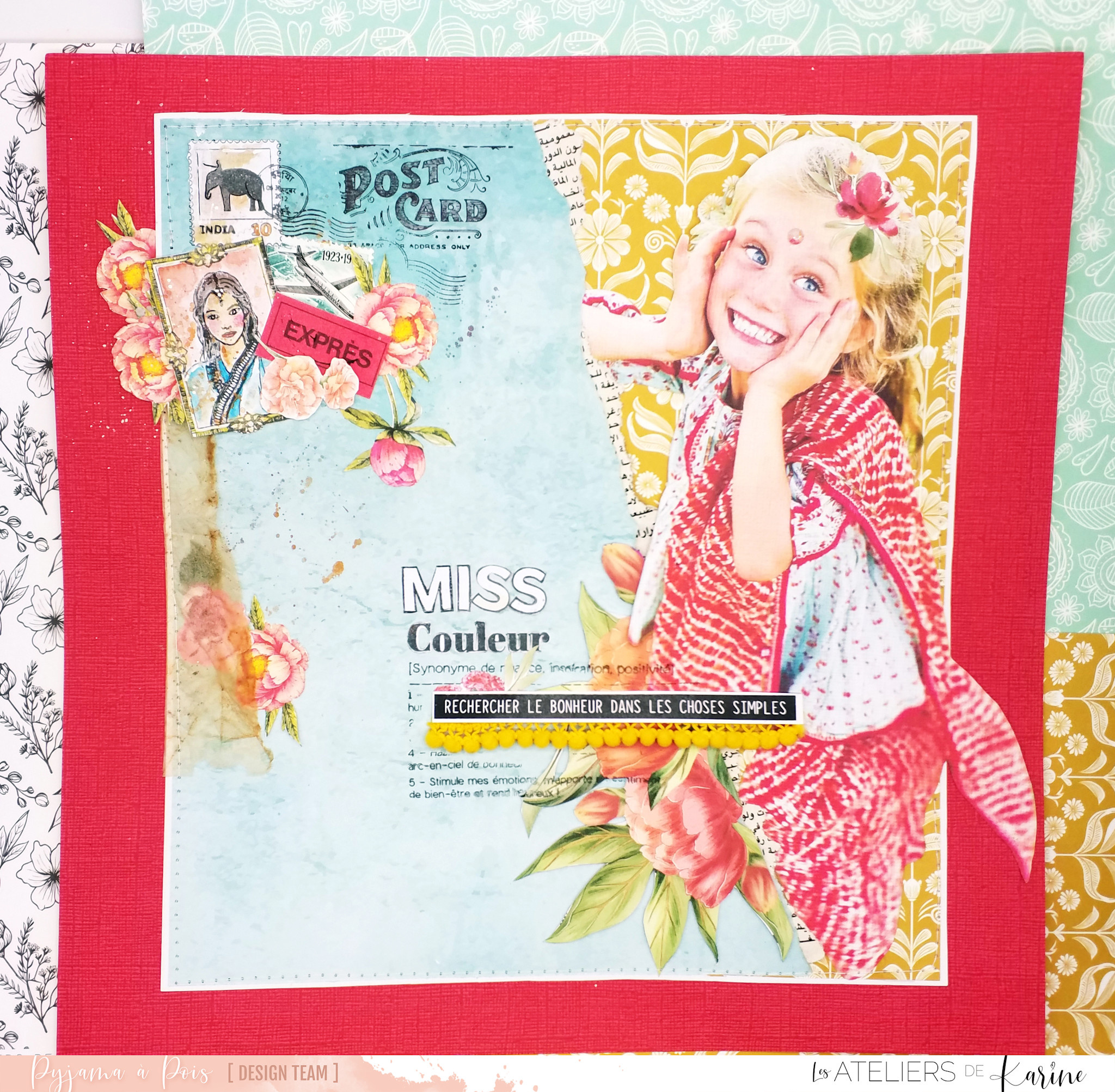 LES ATELIERS DE KARINE LES ATELIERS DE KARINE HOLI DAYS INDIAN GIRL CLEAR STAMP