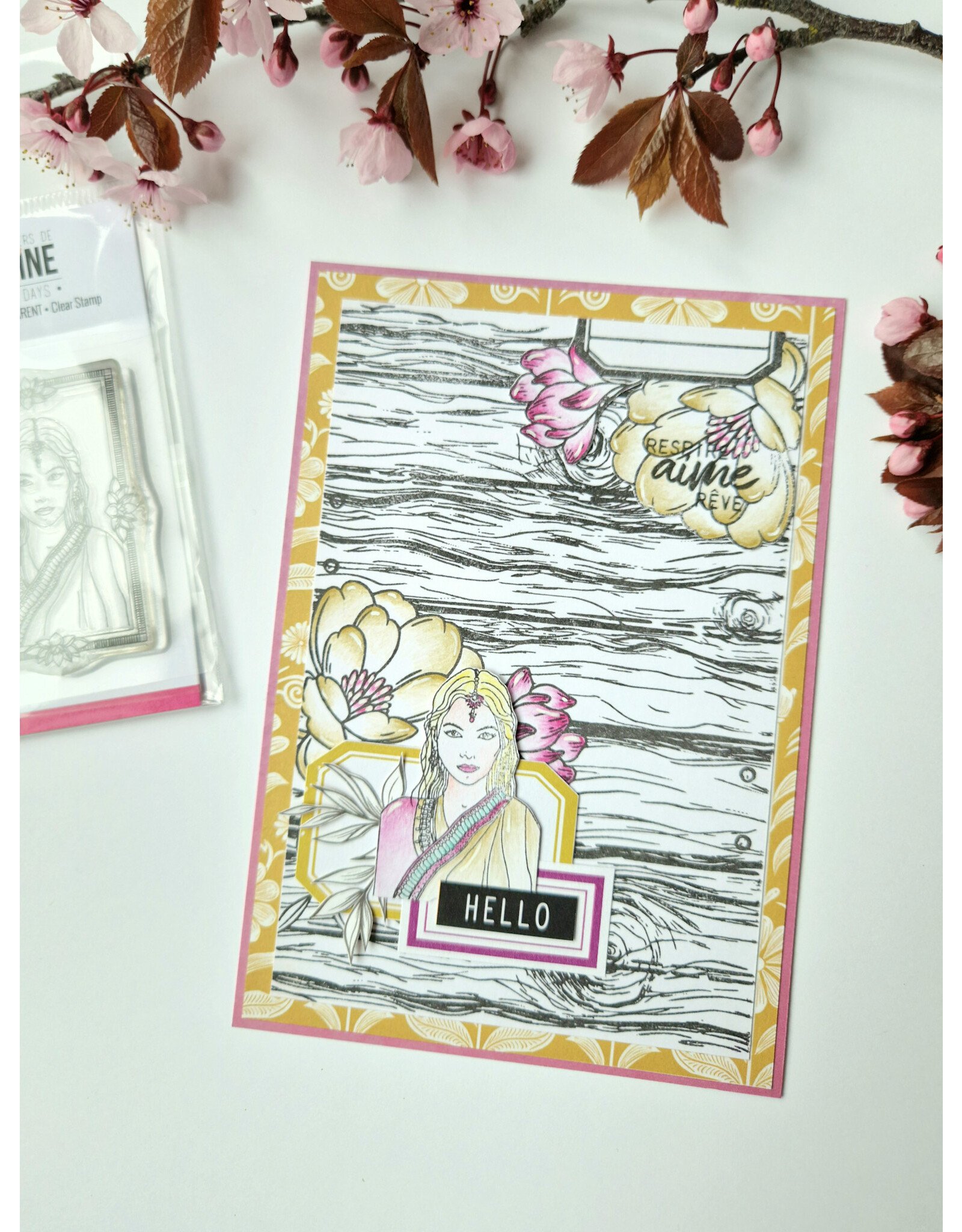 LES ATELIERS DE KARINE LES ATELIERS DE KARINE HOLI DAYS INDIAN GIRL CLEAR STAMP