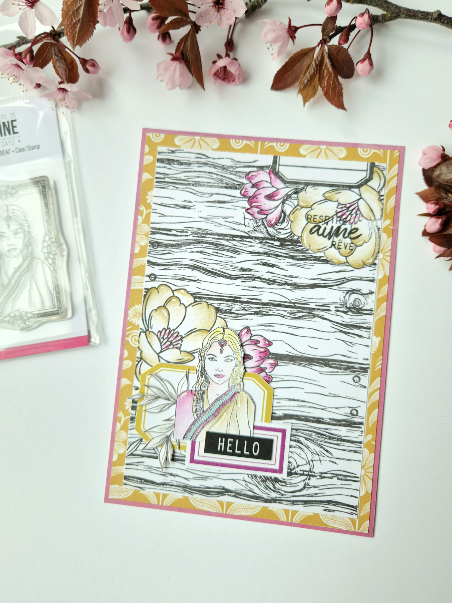 LES ATELIERS DE KARINE LES ATELIERS DE KARINE HOLI DAYS INDIAN GIRL CLEAR STAMP