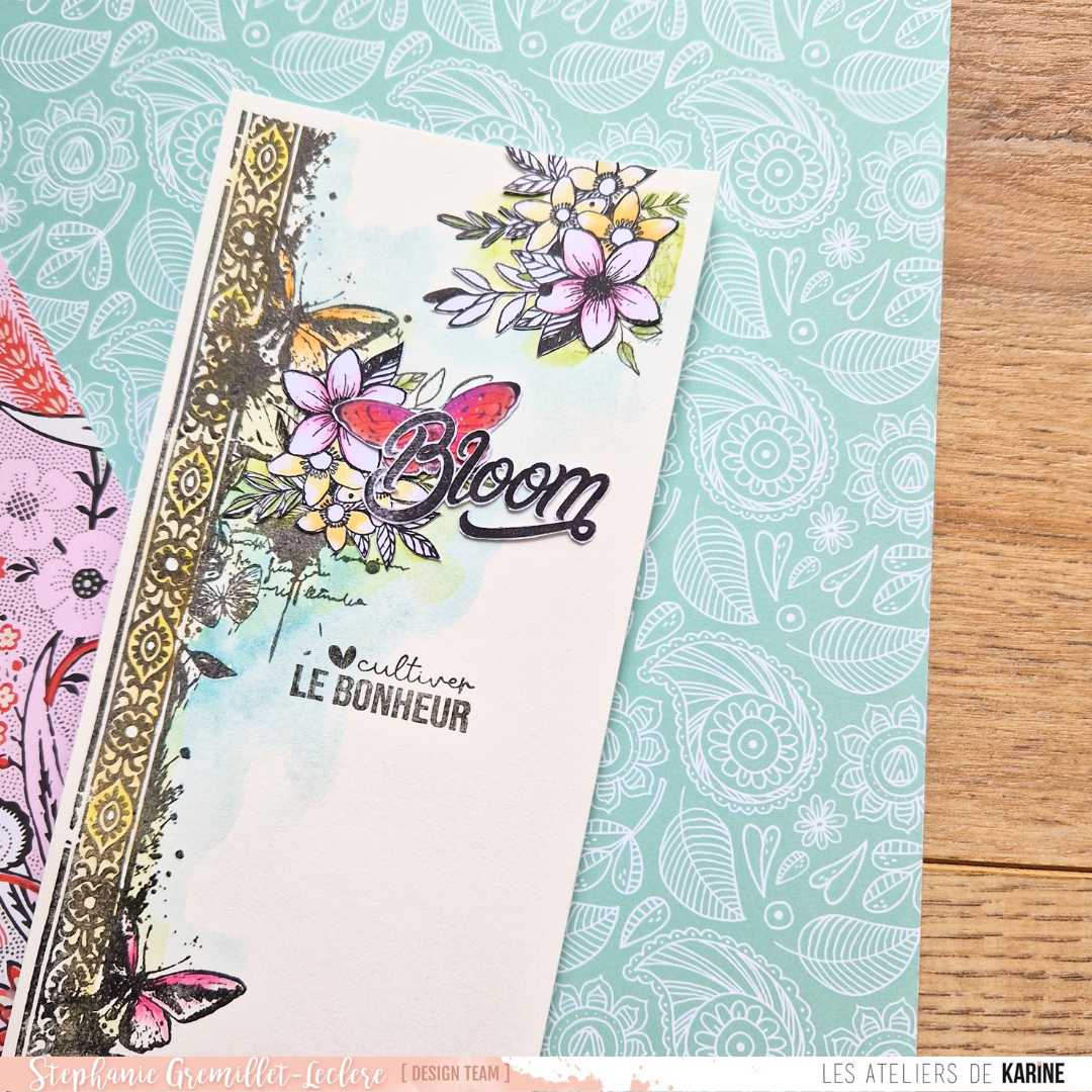 LES ATELIERS DE KARINE LES ATELIERS DE KARINE HOLI DAYS FESTIVAL FLORAL CLEAR STAMP SET