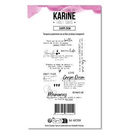 LES ATELIERS DE KARINE LES ATELIERS DE KARINE HOLI DAYS CARPE DIEM CLEAR STAMP SET