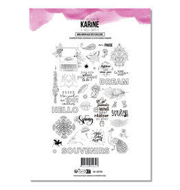 LES ATELIERS DE KARINE LES ATELIERS DE KARINE HOLI DAYS MON JARDIN AUX 1001 COULEURS A4 CLEAR STAMP SET