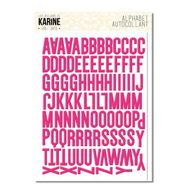 LES ATELIERS DE KARINE LES ATELIERS DE KARINE HOLI DAYS FUSHIA 3D ALPHABET STICKERS