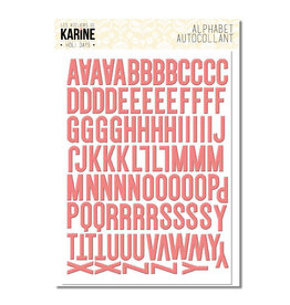 LES ATELIERS DE KARINE LES ATELIERS DE KARINE HOLI DAYS ROSE THÉ 3D ALPHABET STICKERS
