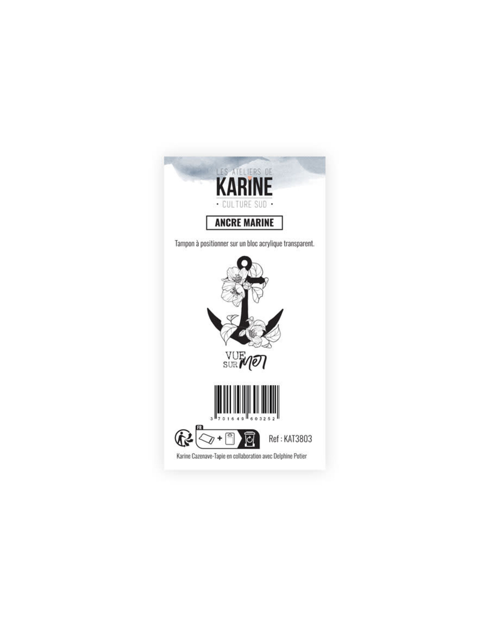 LES ATELIERS DE KARINE LES ATELIERS DE KARINE CULTURE SUD ANCRE MARINE CLEAR STAMP SET