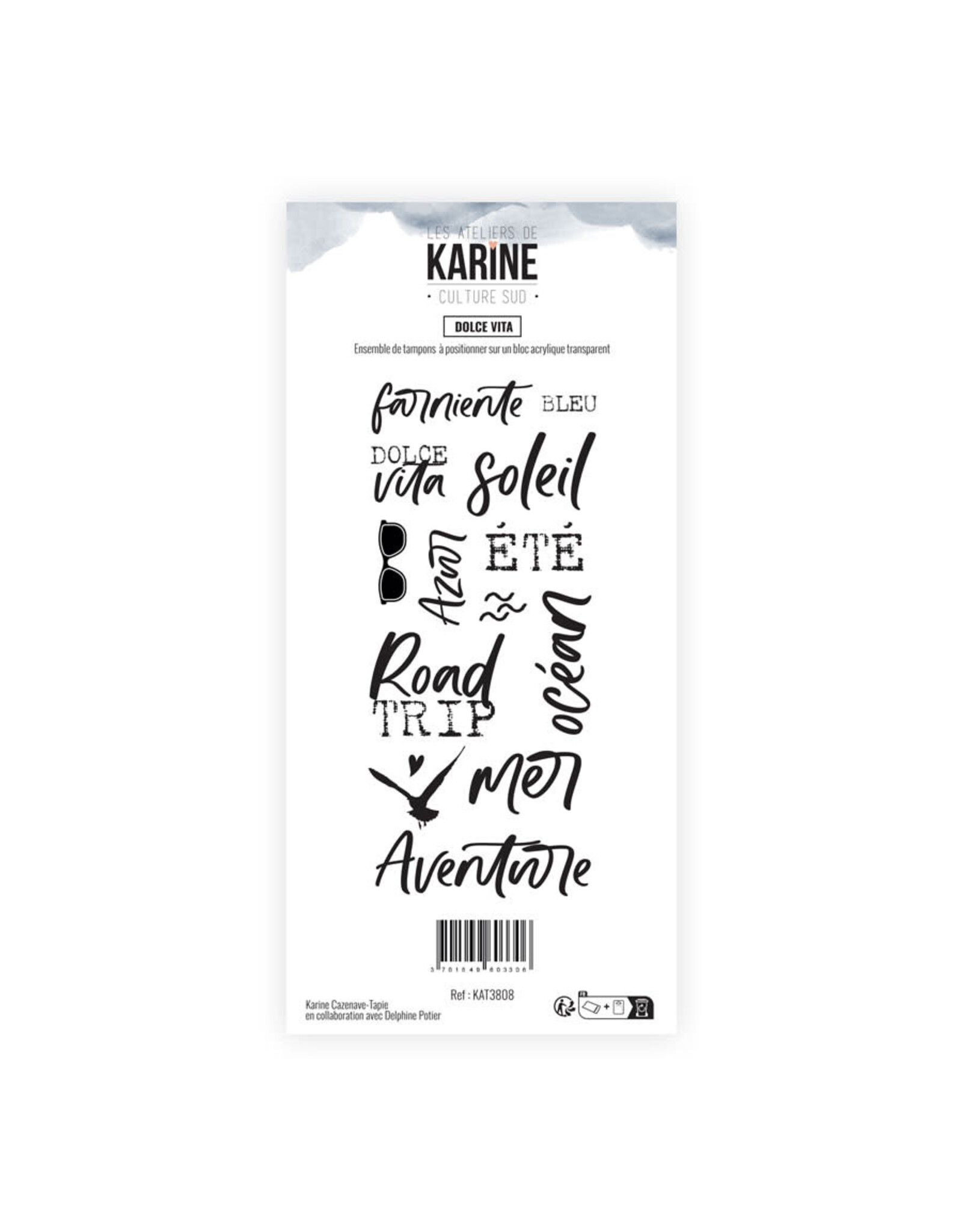 LES ATELIERS DE KARINE LES ATELIERS DE KARINE CULTURE SUD DOLCE VITA CLEAR STAMP SET