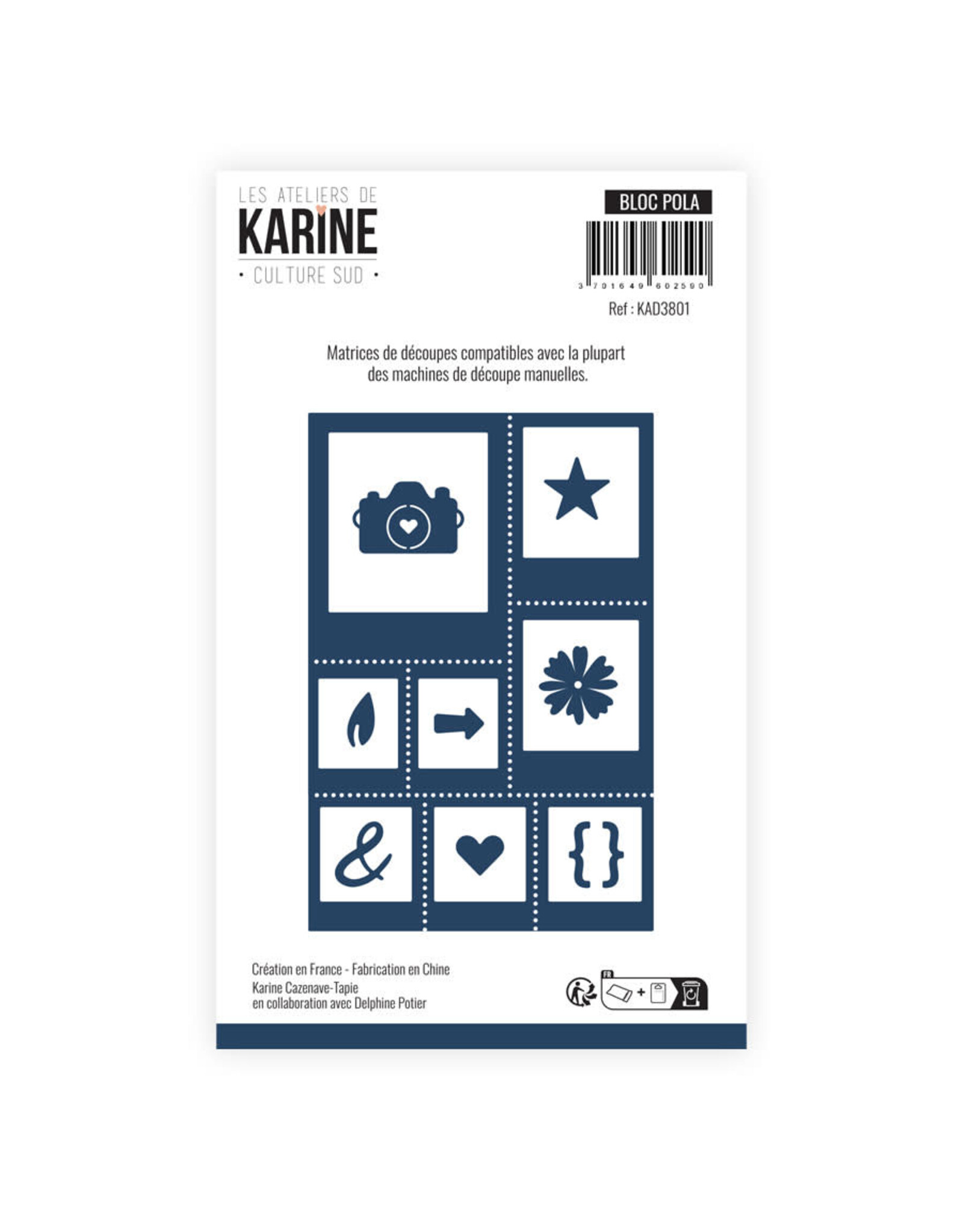 LES ATELIERS DE KARINE LES ATELIERS DE KARINE CULTURE SUD BLOC POLA DIE SET