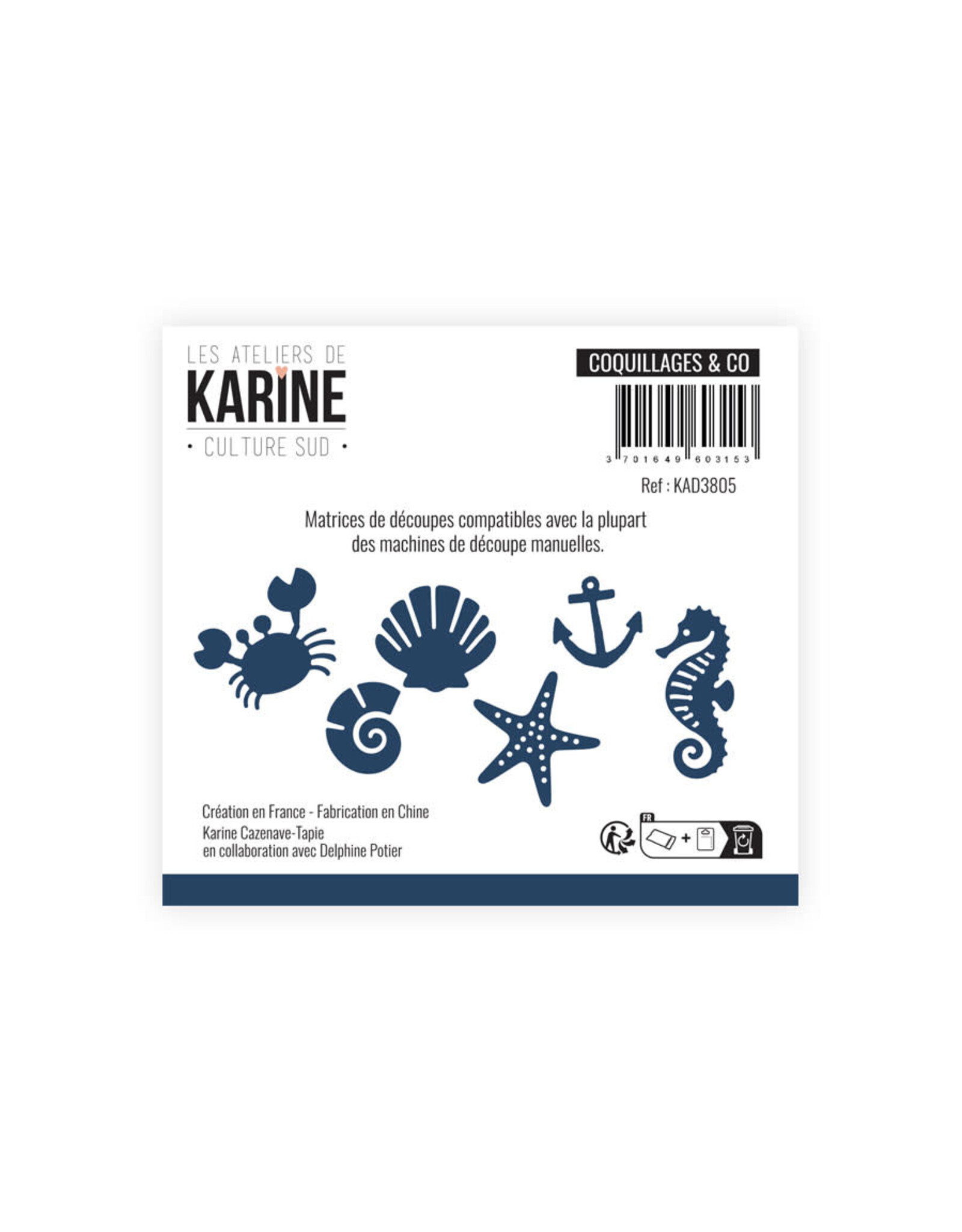 LES ATELIERS DE KARINE LES ATELIERS DE KARINE CULTURE SUD COQUILLAGES & CO DIE SET