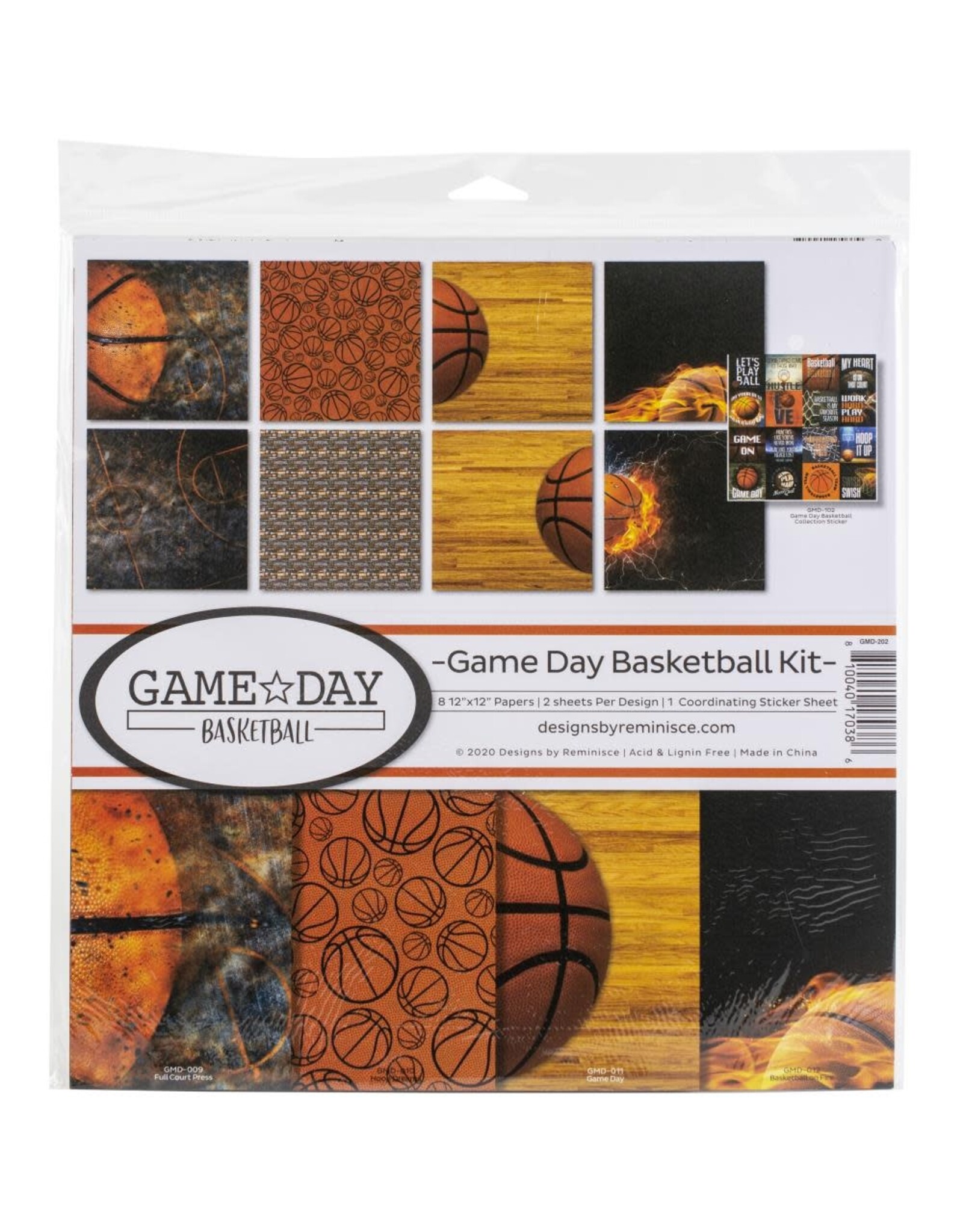 REMINISCE REMINISCE GAME DAY BASKETBALL 12x12 COLLECTION KIT