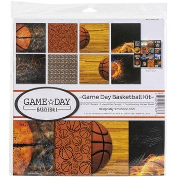DESIGNS BY REMINISCE REMINISCE GAME DAY BASKETBALL 12x12 COLLECTION KIT