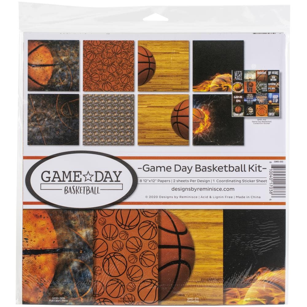 DESIGNS BY REMINISCE REMINISCE GAME DAY BASKETBALL 12x12 COLLECTION KIT
