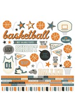 SIMPLE STORIES SIMPLE STORIES BASKETBALL 12x12 CARDSTOCK STICKERS
