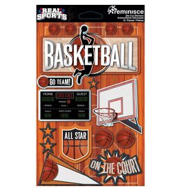 REMINISCE REMINISCE REAL SPORTS BASKETBALL CARDSTOCK STICKERS