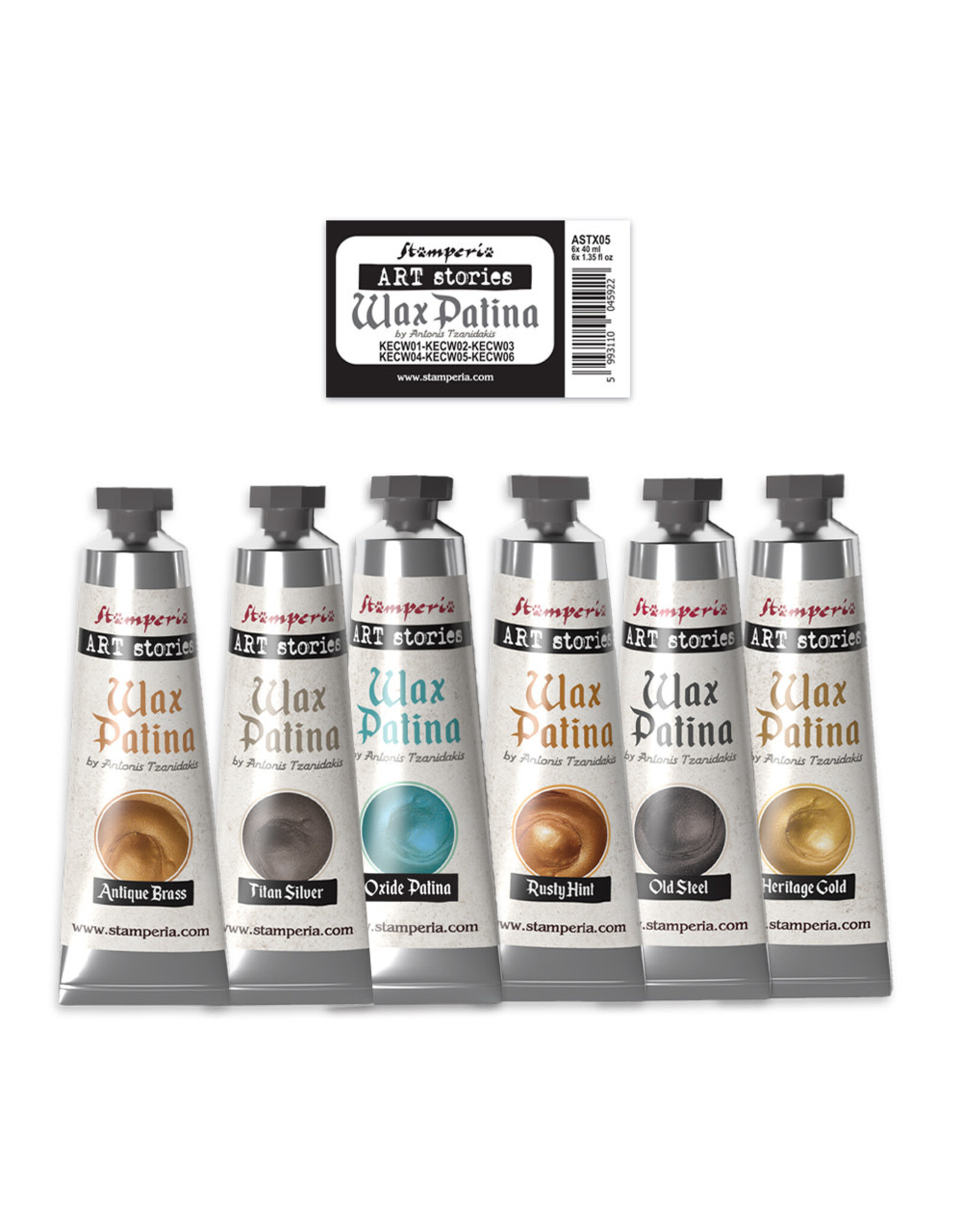 STAMPERIA STAMPERIA WAX PATINA PASTE 6/PK