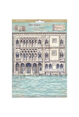STAMPERIA STAMPERIA VENICE CITY OF ART ASSORTED A4 RICE PAPER 6/PK