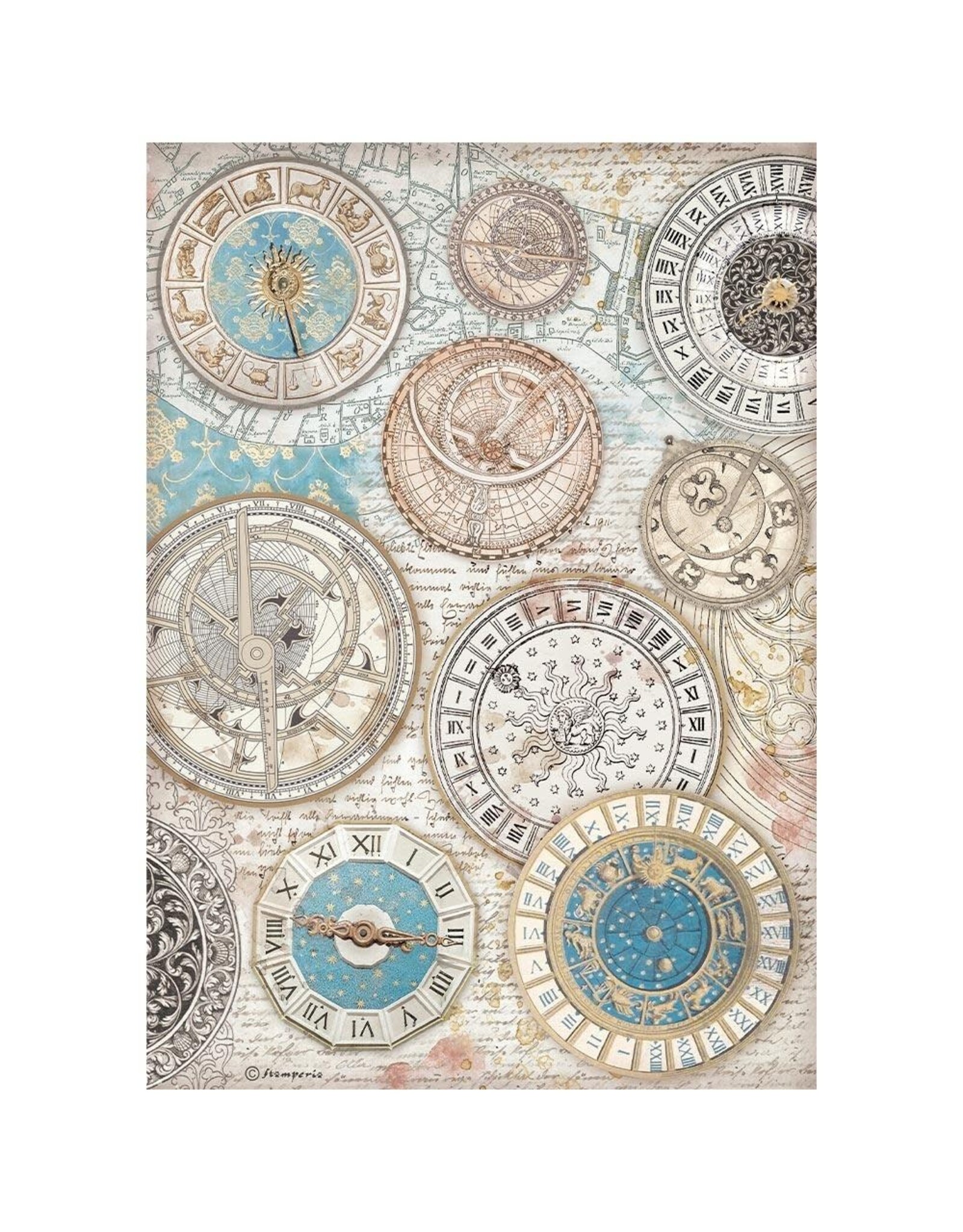 STAMPERIA STAMPERIA VENICE CITY OF ART ASSORTED A4 RICE PAPER 6/PK