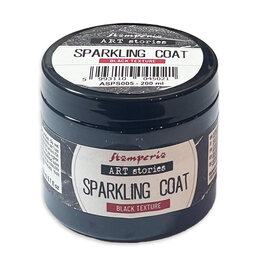 STAMPERIA STAMPERIA BLACK SPARKLING COAT 200ml