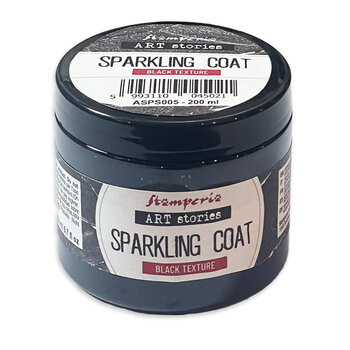 STAMPERIA STAMPERIA BLACK SPARKLING COAT 200ml