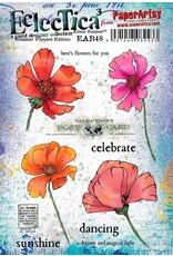 PAPER ARTSY PAPER ARTSY ECLECTICA ALISON BOMBER SUMMER POPPIES EDITION EAB48 CLING STAMP SET