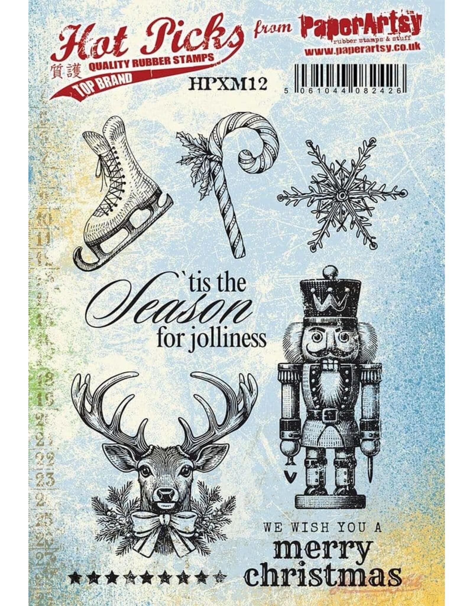 PAPER ARTSY PAPER ARTSY HOT PICKS HPXM12 CLING STAMP SET