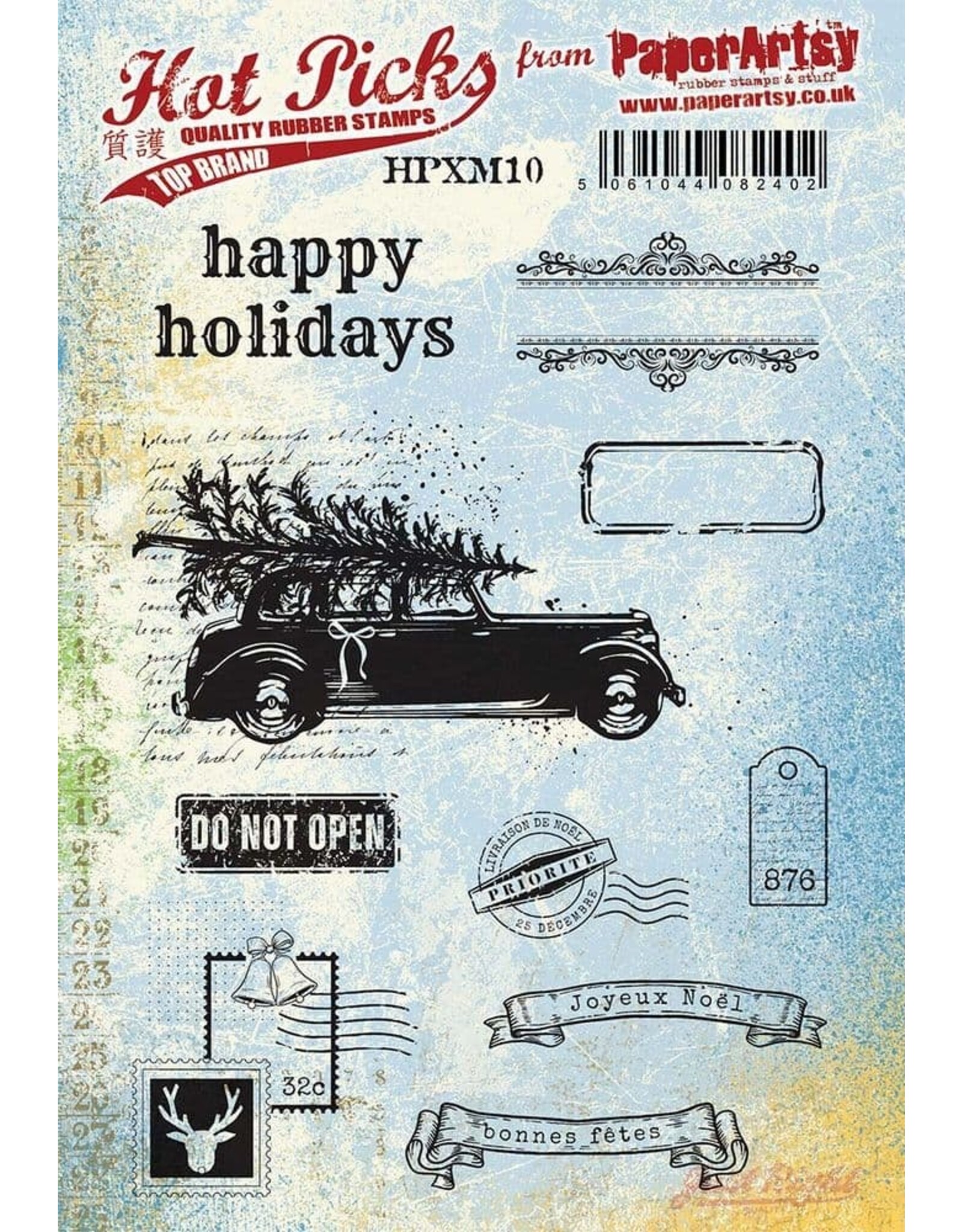PAPER ARTSY PAPER ARTSY HOT PICKS HPXM10 CLING STAMP SET