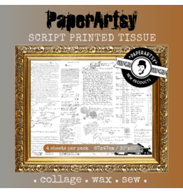 PAPER ARTSY PAPER ARTSY SCRIPT PRINTED TISSUE COLLAGE PAPER