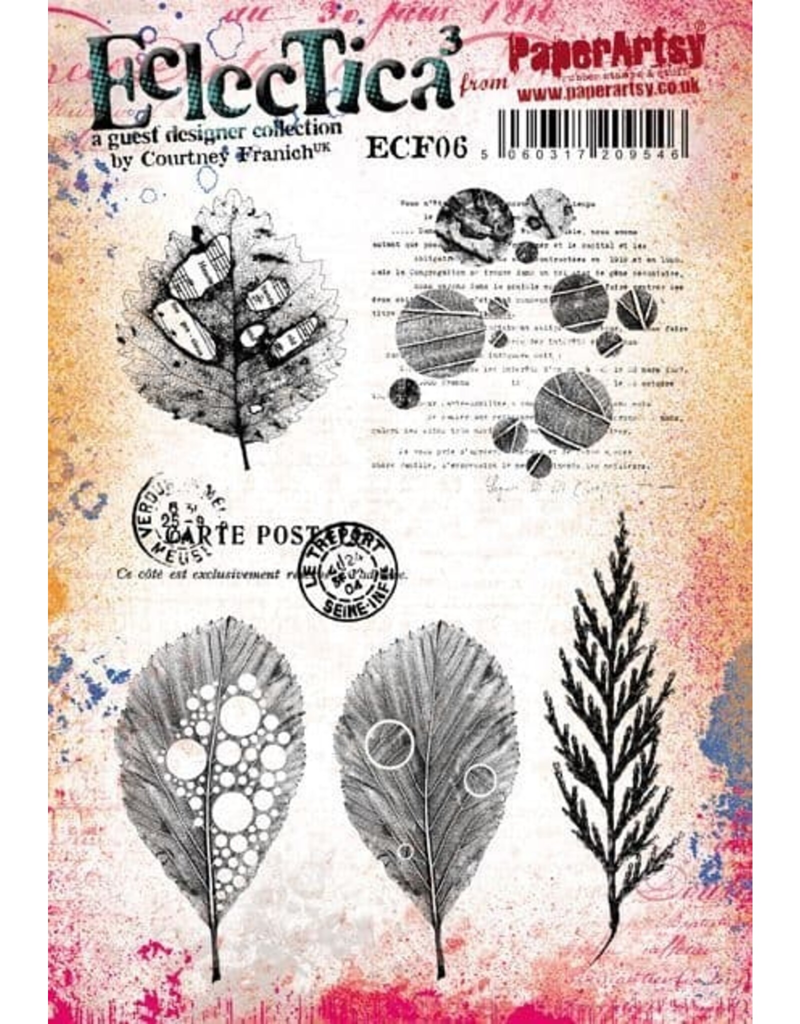 PAPER ARTSY PAPER ARTSY ECLECTICA COURTNEY FRANICH 06 CLING STAMP SET